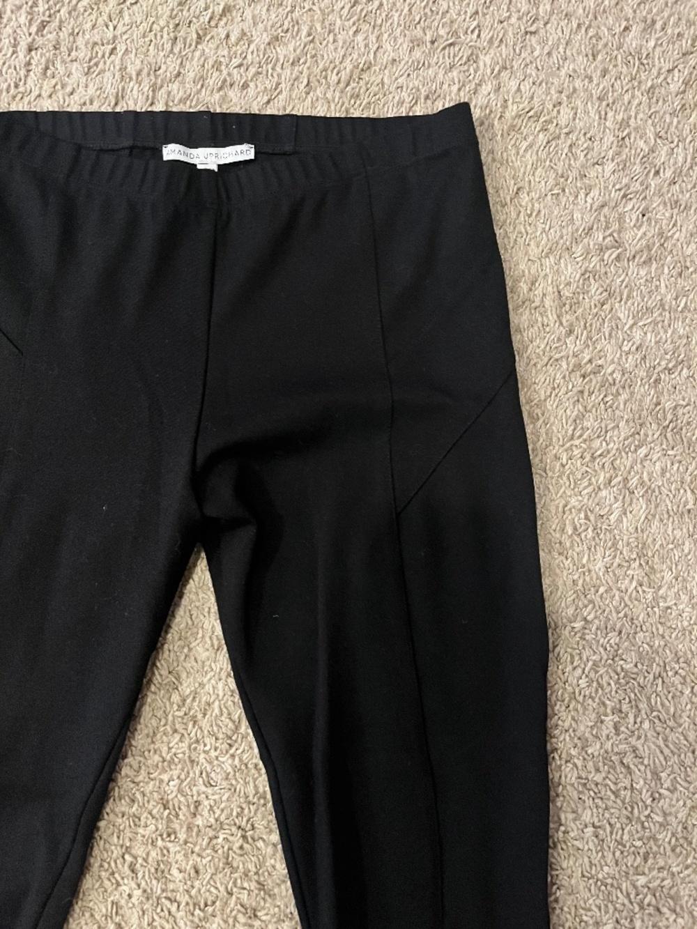 Amanda Uprichard Black High Rise Skinny Ponte Pants Leggings Size M
